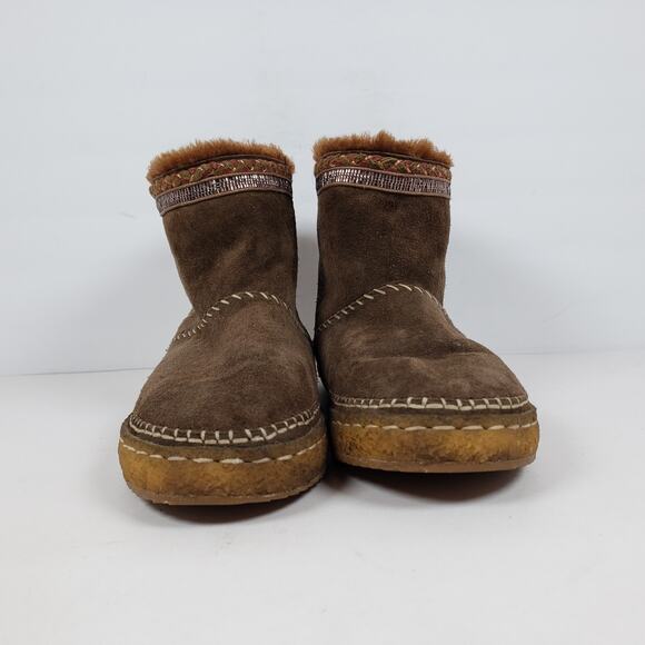 Laidback London Nyali Womens Sz EU 41 US 10 Brown Warm Winter Ankle Booties Boot - Picture 6 of 13